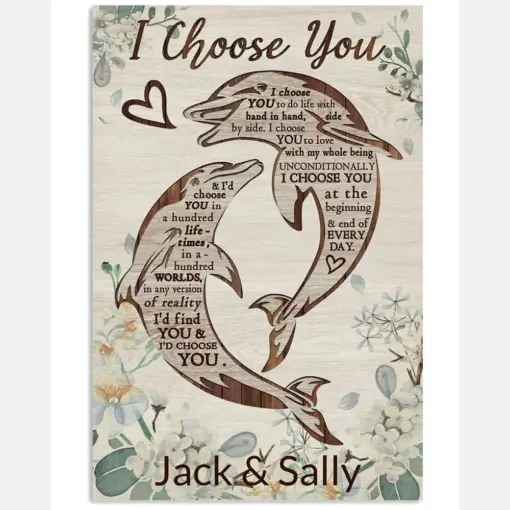 Personalized Dolphin Couple I Choose You