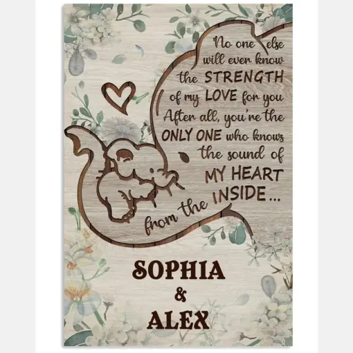 Personalized Elephant My Heart From The Inside