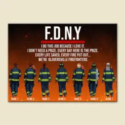 Personalized Firefighter Brother & Sister Poster - I Do This Job Because I Love It - Poster & Canvas