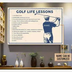 Personalized Golf Life Lessons Poster, Canvas