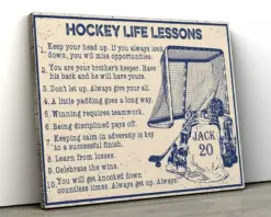 Personalized Hockey Life Lessons Poster, Canvas