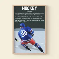 Personalized Hockey Player Poster - Hockey Definition - Poster & Canvas