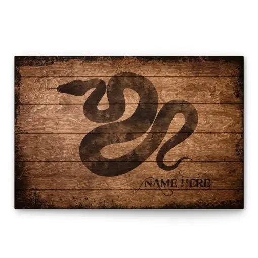 Personalized Python Snake Poster & Canvas, Inspirational Python Wildlife Wild Animal Wall Art, Custom Name Home Decor