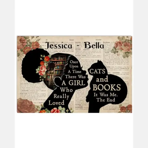 Personalized Reading Girl Loved Cats And Books