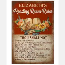 Personalized Reading Room Rules