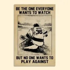 Personalized Sketch Hockey Player Poster - Be The One Everyone Wants To Watch - Poster & Canvas