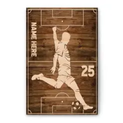 Personalized Soccer Poster & Canvas, Soccer Player Wall Art, Custom Name Number Home Decor For Son, Boy, Kid From Mom, Dad