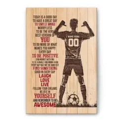 Personalized Soccer Poster & Canvas, Today Is A Good Day Wall Art, Home Decor, Father's Day, Birthday Gift For Dad, Husband, Boy, Son