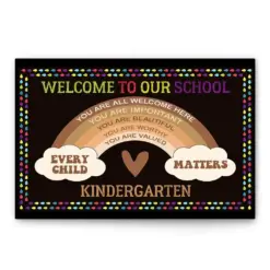 Personalized Teacher Poster & Canvas, Welcome To Our School Wall Art, Custom Name Home Decor For Teacher