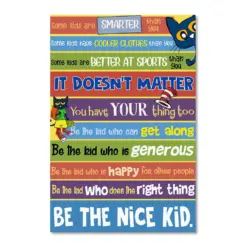 Personalized Teacher Poster - In The Classroom Be The Nice Kid - Colorful Art - Poster & Canvas