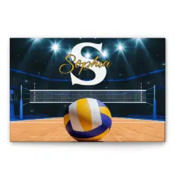 Personalized Volleyball Poster & Canvas, Volleyball Course Wall Art, Custom Name Home Decor For Daughter, Girl, Women