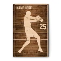 Personalized Volleyball Poster & Canvas, Volleyball Player Wall Art, Custom Name Number Home Decor For Son, Boy, Kid From Mom, Dad