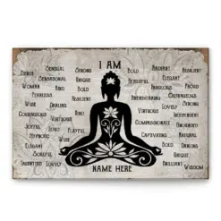 Personalized Yoga Poster & Canvas, I Am Yoga - Inspirational - Yoga Asana - Intermediate Yoga Asanas Wall Art, Custom Name Home Decor