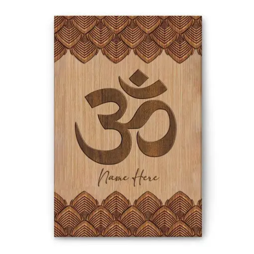 Personalized Yoga Poster & Canvas, Omkar - Yoga Asana - Intermediate Yoga Asanas/Stretches/Positions Wall Art, Custom Name Home Decor