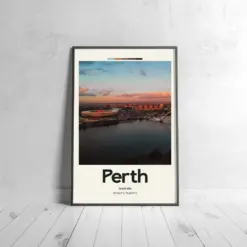 Perth Stadium Poster - Oil Painting Technique | Oceanic Wall Art | & Printed Travel Prints | Animalistic Home Decor