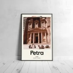 Petra Poster - Oil Painting Technique | Wonder Of The World Wall Art | & Printed Travel Prints | Animalistic Home Decor