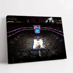 Philadelphia Hers Canvas | Wells Fargo Center Wall Art | Basketball Stadium Wall Art | Sport Home Decor | Nba Canvas | Living Room Wall Art