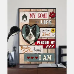 Photo Canvas Prints Gift For Dog Lovers Border Collie Birthday Vintage Home Wall Decor Canvas