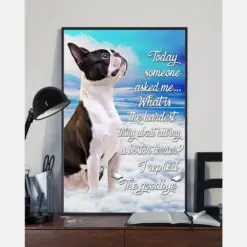Photo Canvas Prints Gift For Dog Lovers Boston Terrier Memorial Vintage Home Wall Decor Canvas