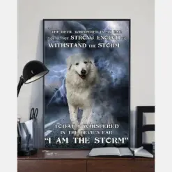 Photo Canvas Prints Gift For Dog Lovers Great Pyrenees I Am The Storm Birthday Gift Vintage Home Wall Decor Canvas