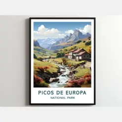 Picks De Europa Travel Print Wall Art Picks De Europa Wall Hanging Home Decor Picks De Europa Gift Art Lovers National Park Art Poster