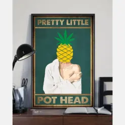 Pineapple Pretty Little Pot Head Canvas Prints Vintage Wall Art Gifts Vintage Home Wall Decor Canvas