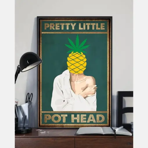 Pineapple Pretty Little Pot Head Poster Vintage Room Home Decor Wall Art Gifts Idea