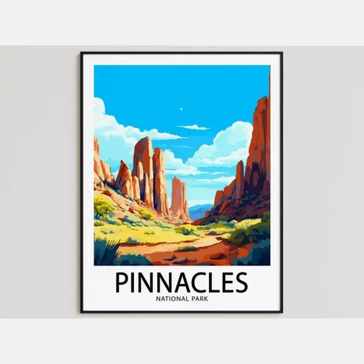 Pinnacles Travel Poster Pinnacles Print National Park Art Print Pinnacles Gift Pinnacles Wall Art Pinnacles Artwork National Park Decor