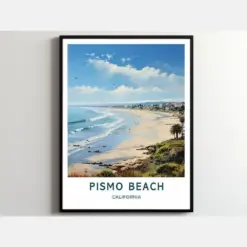 Piss Beach Travel Print Wall Art Piss Beach Wall Hanging Home Decor Piss Beach Gift Art Lovers California Art Poster