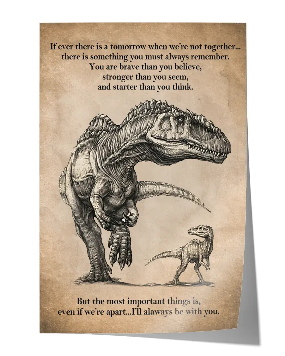 If ever there in a tomorrow when wine not together... Wall Decor Artwork Print Poster Wall Art Print Home Decor Vintage - Satin Portrait Poster