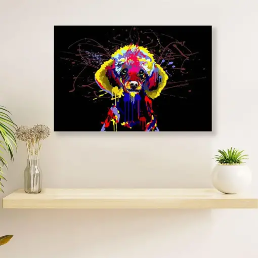 Poodle Watercolor Art Painting Dog Canvas Wall Art Prints | Home Décor Gift For Poodle Puppies Lover