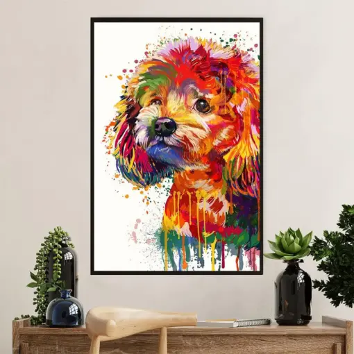 Poodle Watercolor Painting Art Dog Poster Prints | Wall Art Gift For Poodle Puppies Lover