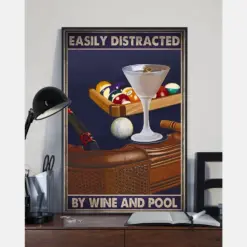 Pool And Wine Canvas Prints Easily Distracted Vintage Wall Art Gifts Vintage Home Wall Decor Canvas