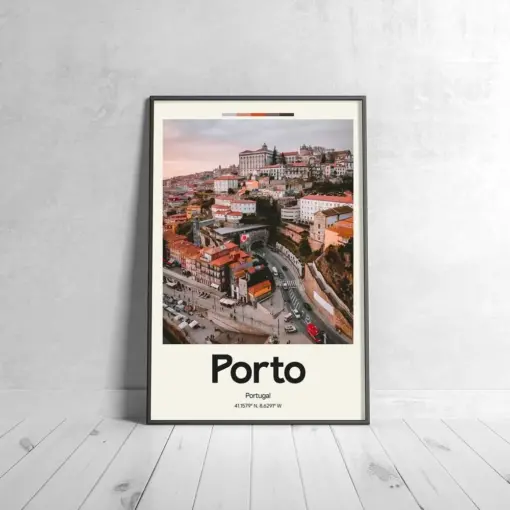 Porto Poster - Oil Painting Technique | European Wall Art | & Printed Travel Prints | Animalistic Home Decor