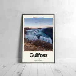 Poster - Oil Painting Technique | Waterfalls Wall Art | & Printed Travel Prints | Animalistic Home Decor