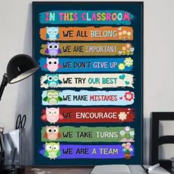 Posters For Classrooms, In This Classroom We Are A Team Canvas