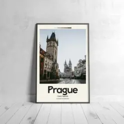 Prague Poster - Oil Painting Technique | European Wall Art | & Printed Travel Prints | Animalistic Home Decor