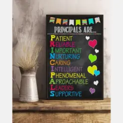 Principal School Teacher Canvas Prints Principals Are Patient Reliable Vintage Wall Art Gifts Vintage Home Wall Decor Canvas