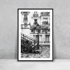 Print For Elegant Decor Rustic Bicycle Poster For Gallery Wall Romantic Paris Wall Decor Paris Wedding Gift For Couple