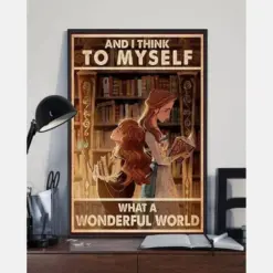 Prints Canvas And I Think To My Self What A Wonderful World Birthday Gifts Vintage Home Wall Decor Canvas