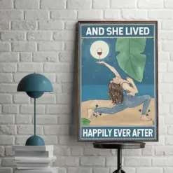 Prints Canvas And She Lived Happily Ever After Birthday Gifts Vintage Home Wall Decor Canvas