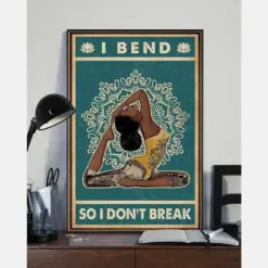 Prints Canvas I Bend So I Don'T Break Birthday Gifts Vintage Home Wall Decor Canvas