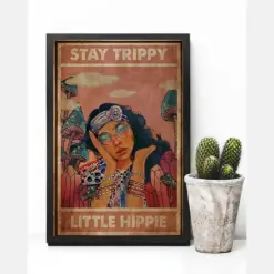 Prints Canvas Stay Trippy - Afro Stay Trippy Gifts Vintage Home Wall Decor Canvas