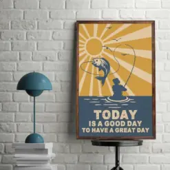 Prints Canvas Today Is A Good Day Ideal Gifts Vintage Home Wall Decor Canvas