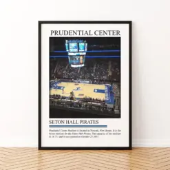 Prudential Center Canvas Wall Art | Caa Print Basketball Gift | Stadium Print Poster | Framed Canvas Poster | Stadium Print