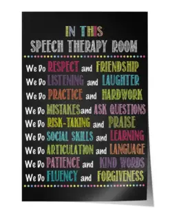 In This Speech Therapy Room Poster - Satin Portrait Poster