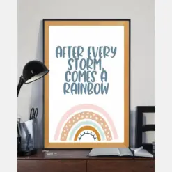 Rainbow After Every Storm Comes A Rainbow Poster Vintage Room Home Decor Wall Art Gifts Idea