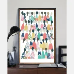 Rainbow People Canvas Prints Vintage Wall Art Gifts Vintage Home Wall Decor Canvas