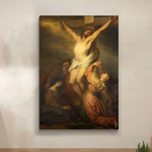 Religion Canvas Art Jesus Christ Wall Art The Crucifixion Paint Form Sta Michael Church From Year By Lambert Joseph Mathieu