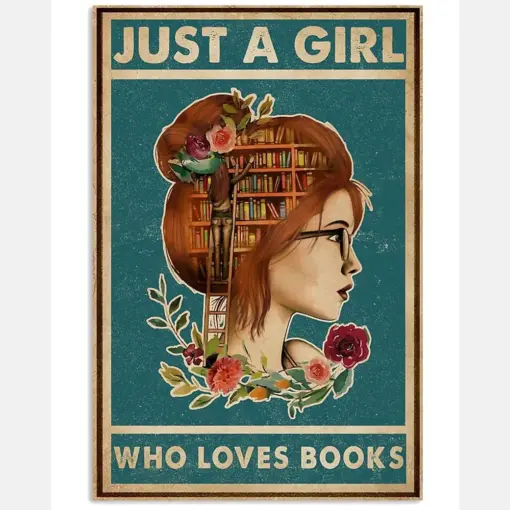 Retro Just A Girl Redhead Reading